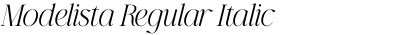Modelista Regular Italic